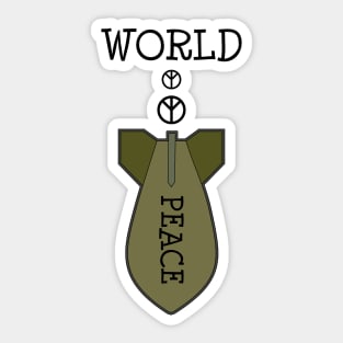 World Peace No War Sticker